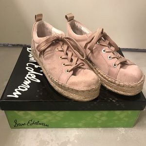 Sam Edelman Charlie Blush Suede Sneaker